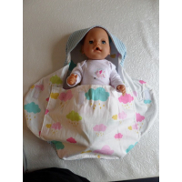 omslagdoek, badcape blauw